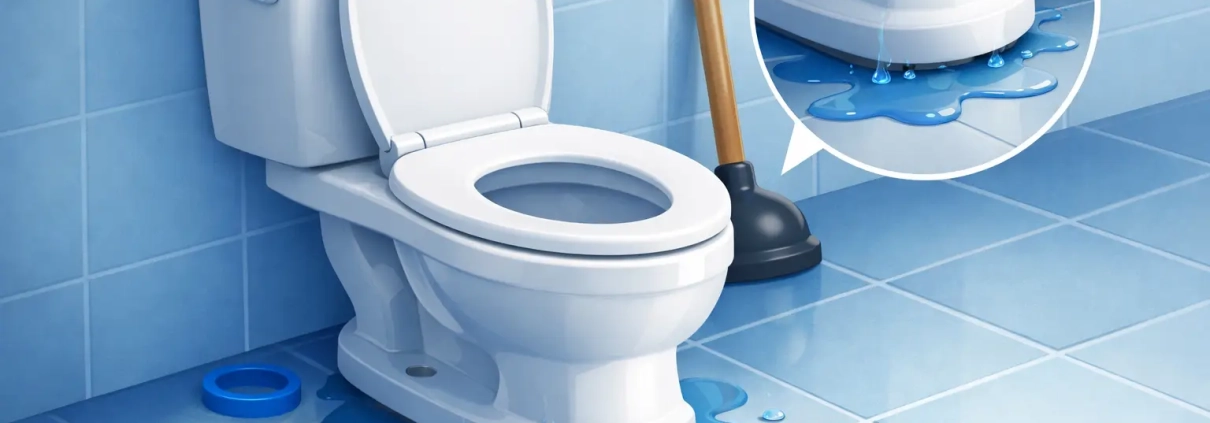 Toilet Leaking at Base? What It Means
