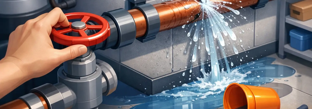 How to Shut Off Burst Pipe Water Before Damage Spreads