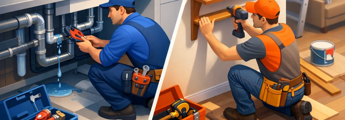 Licensed Plumber Versus Handyman for Your Home